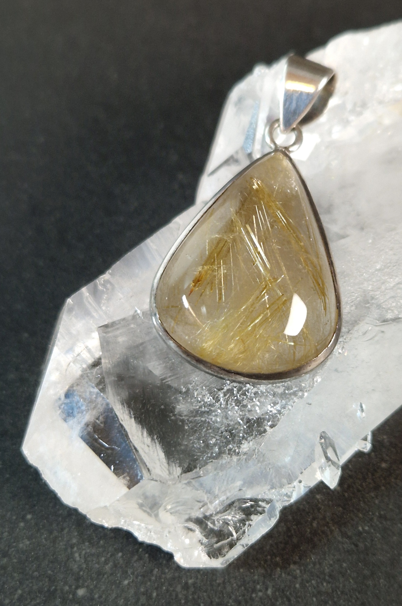 Silverhänge med Cabochon i Rutilkvarts - 5