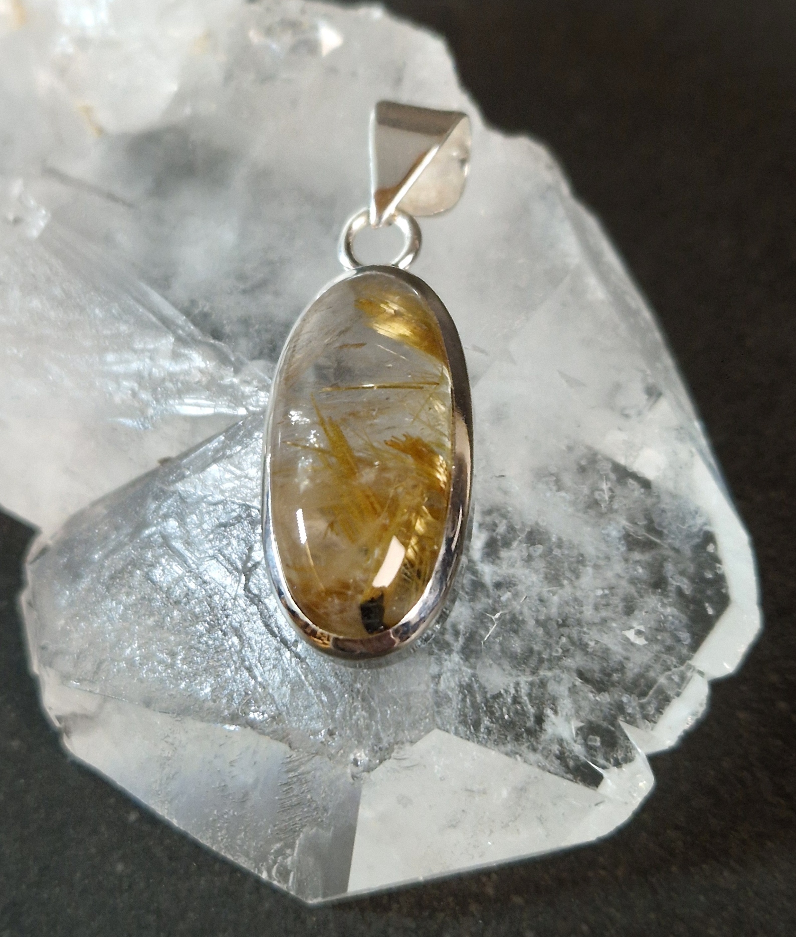 Silverhänge med Cabochon i Rutilkvarts - 3