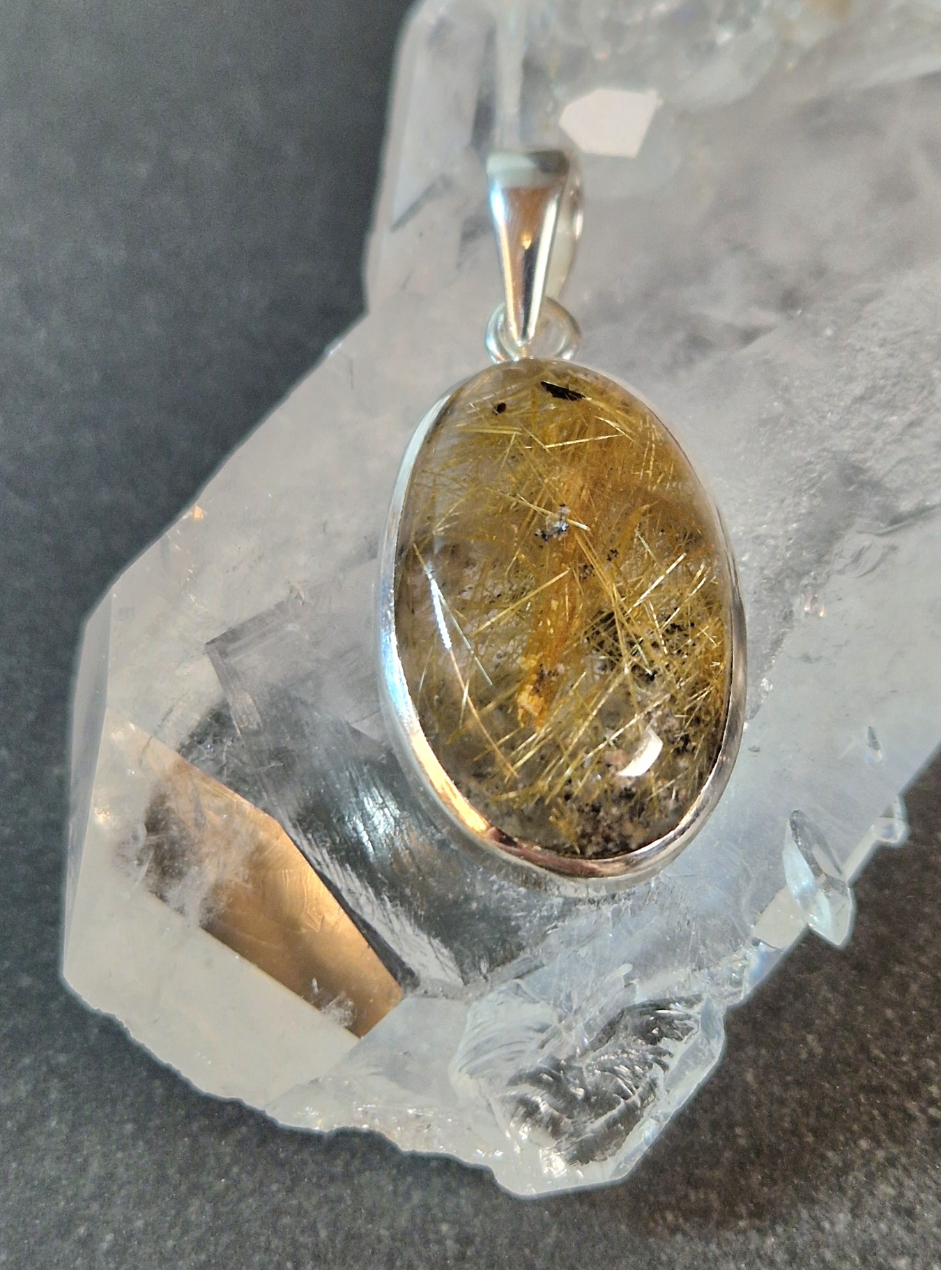 Silverhänge med Cabochon i Rutilkvarts - 4