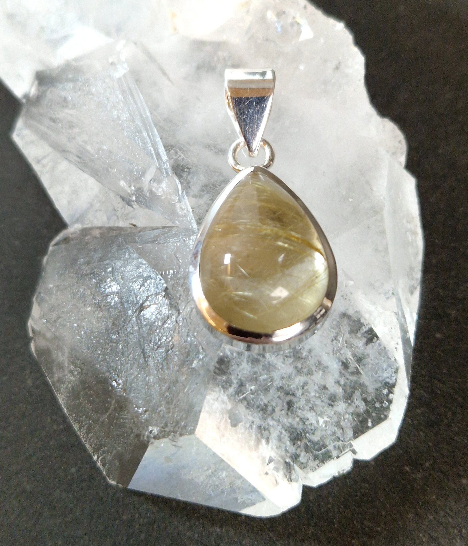 Silverhänge med Cabochon i Rutilkvarts - 2