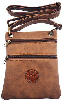 Moomintroll Neck Pouch - Brown PU-Leather