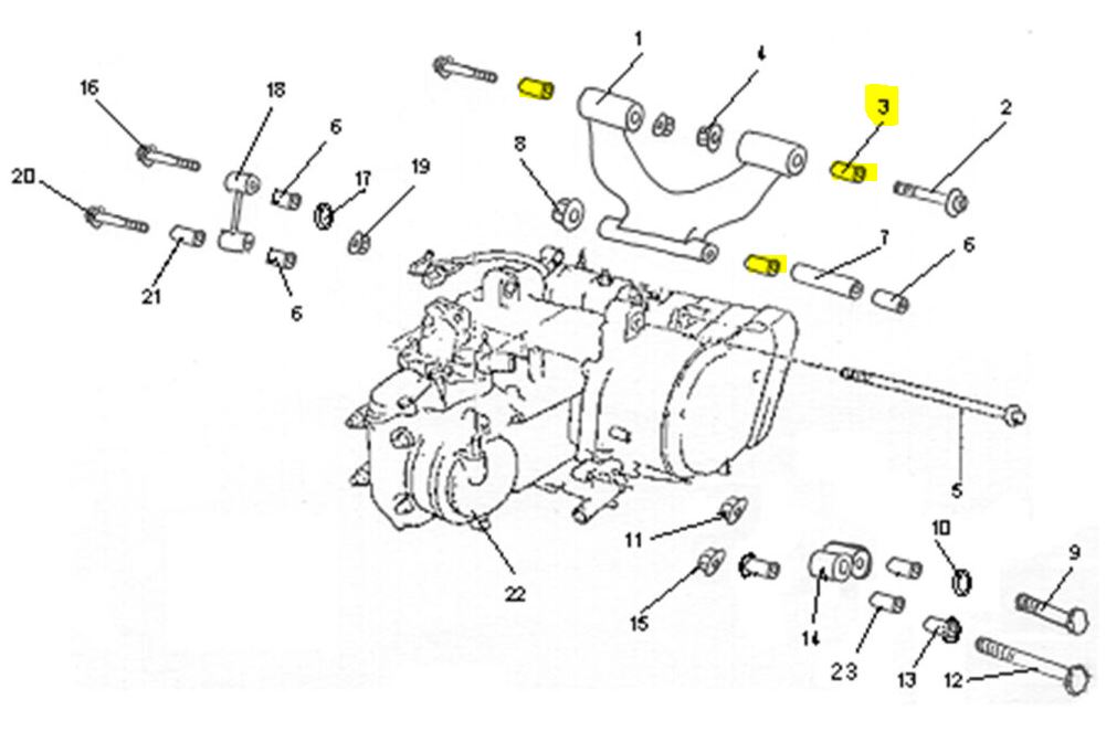 Bussning Motor Linhai 260/300/400 - 2