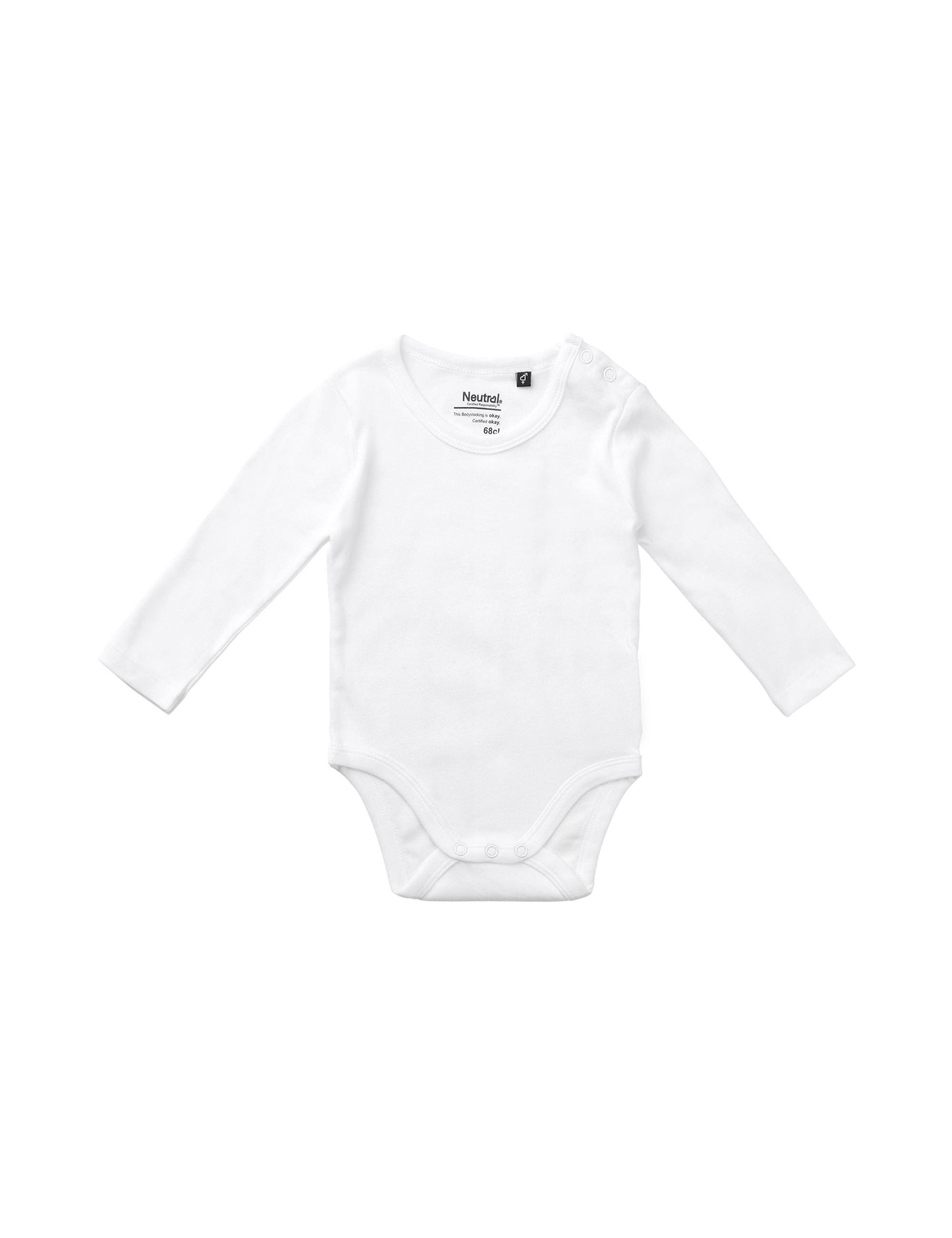 Bebis Långärmad Body - Neutral - Fairtrade & EKO, GOTS - 10 olika färger - 2