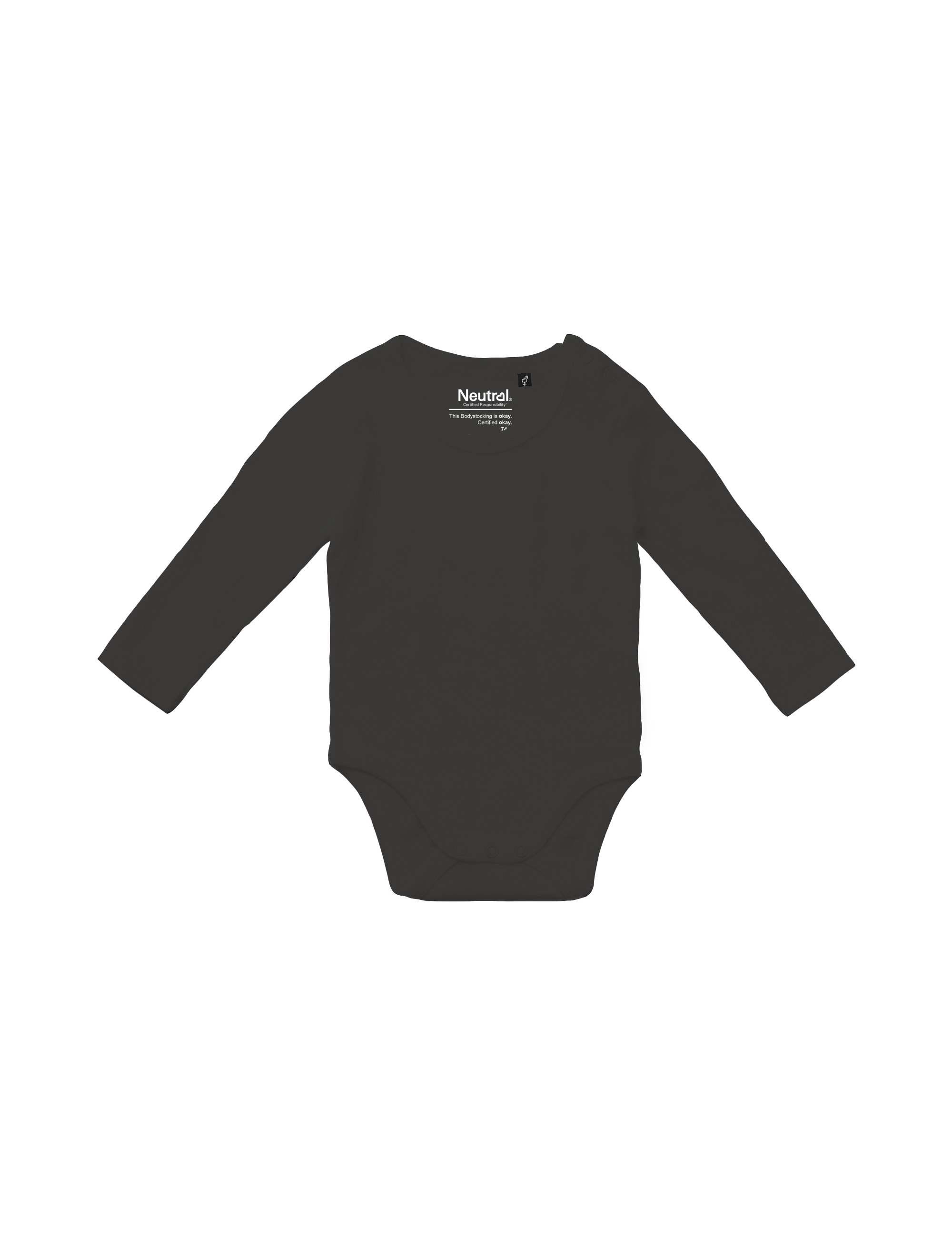 Bebis Långärmad Body - Neutral - Fairtrade & EKO, GOTS - 10 olika färger - 4