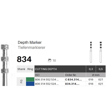Depth marker FG 834/552, 5St.