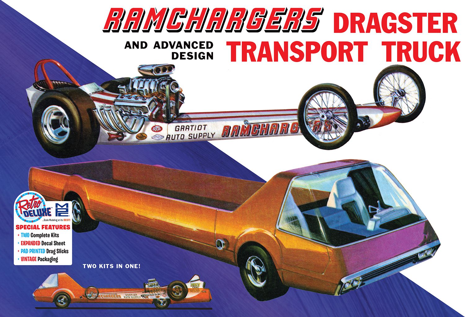 1/25 RAMCHARGERS DRAGSTER & TRANSPORTER TRUCK