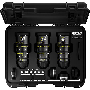 DZOFilm Catta Ace 18-35/35-80/70-135mm T2.9 Cine 3-Lins kit PL/EF Svart