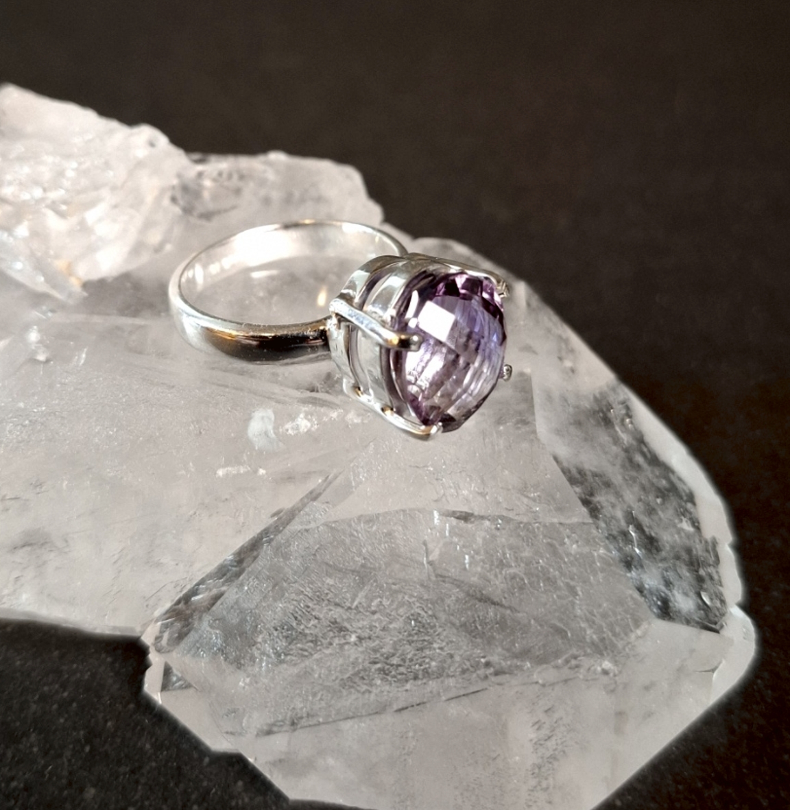 Fasett slipad Ametrin  Silver Ring 