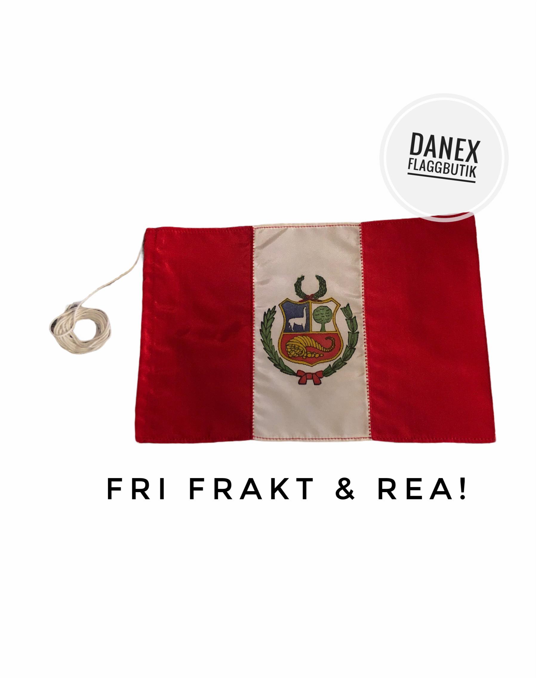 Bordsflagga REA - Peru - 12x18 cm