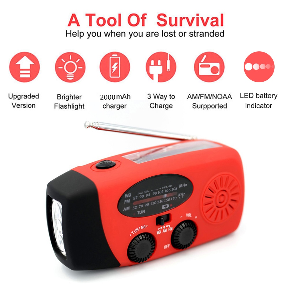 Vev & Solcellsradio 2000 mAh - 2