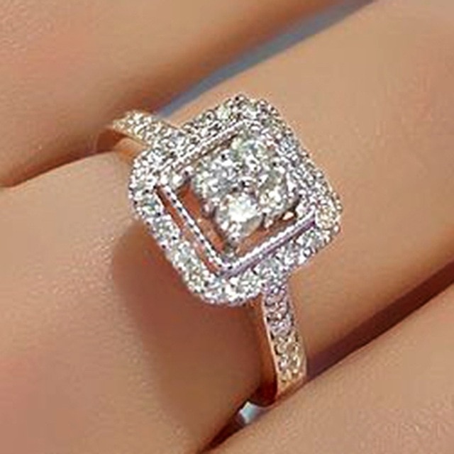 Ring med Cubic Zirconia samt i 925 Sterling Silverplätering - 2