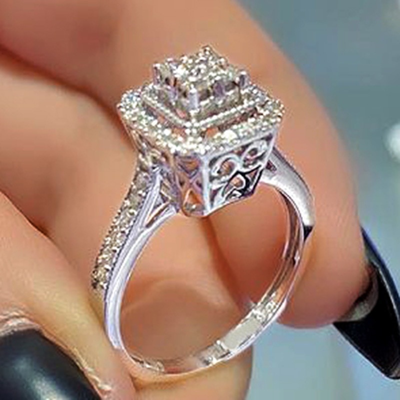 Ring med Cubic Zirconia samt i 925 Sterling Silverplätering - 3