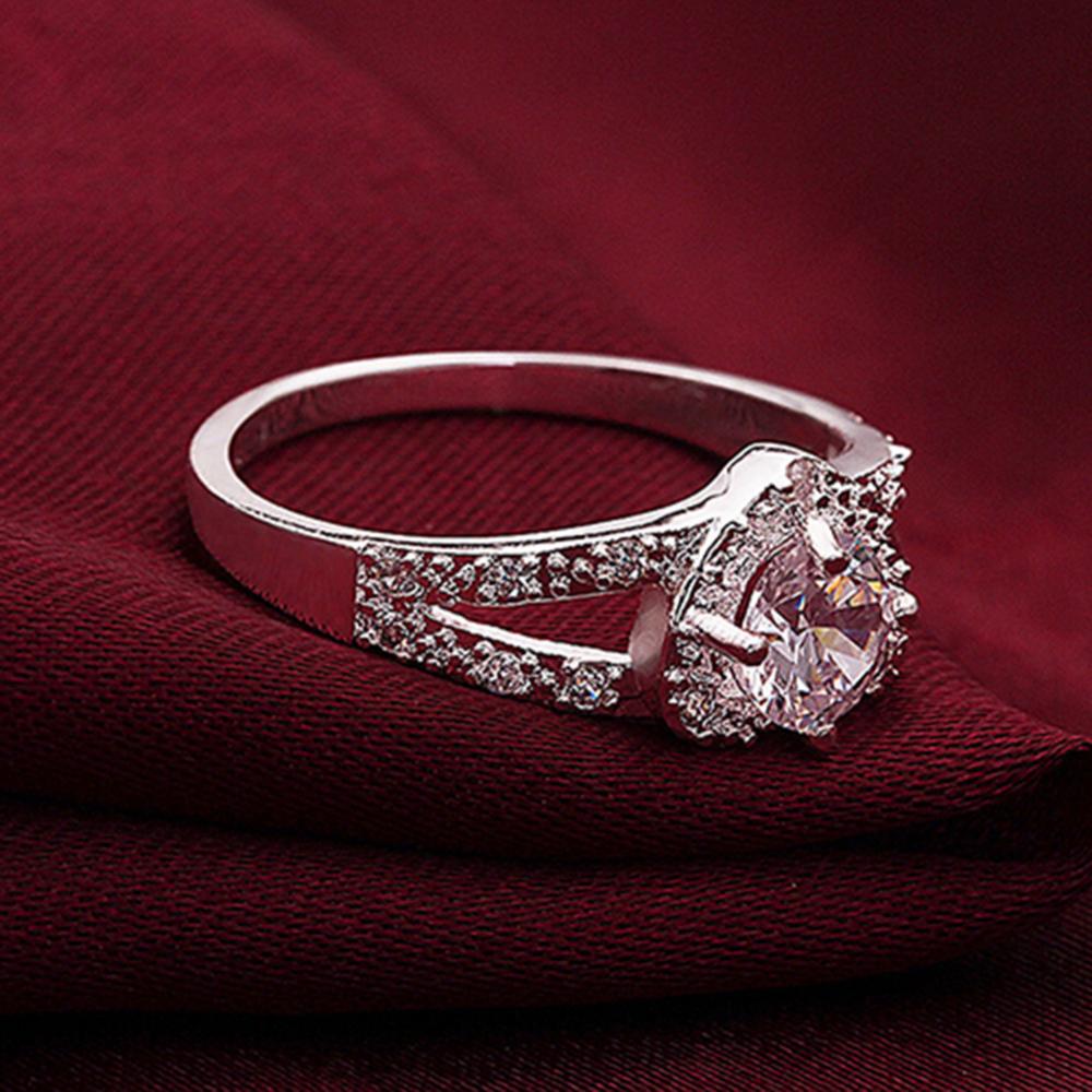 Ring med Cubic Zirconia samt i 925 Sterling Silverplätering - 9