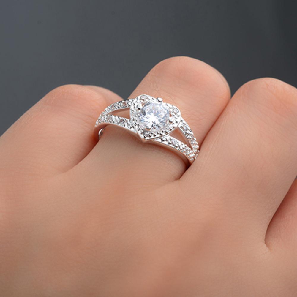 Ring med Cubic Zirconia samt i 925 Sterling Silverplätering - 6