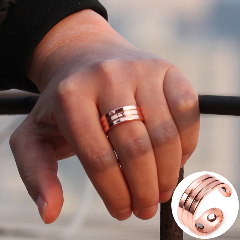 Ring i Koppar med Magneter - 4