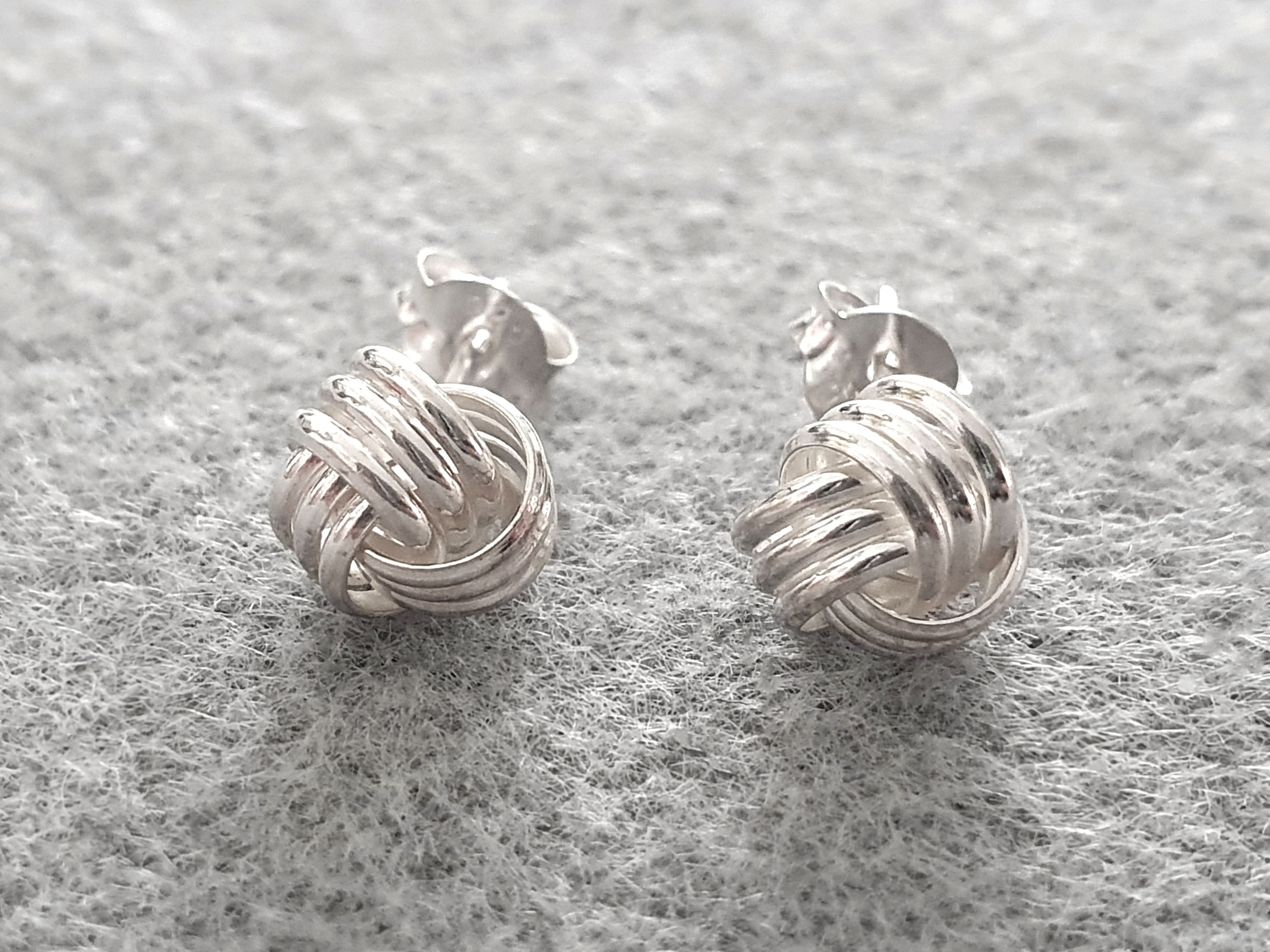 Knot approx. 7mm ear stud, 925-silver