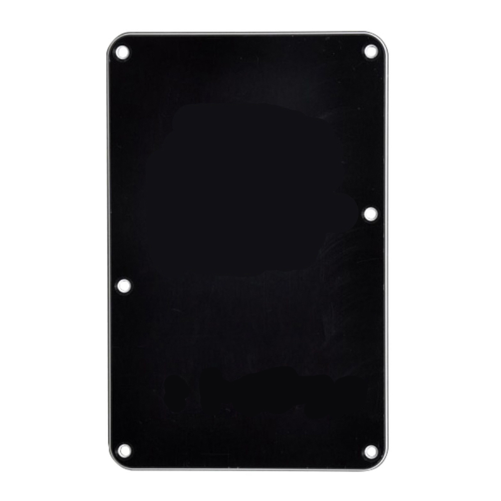 Backplate Tremolo Cover 3-Ply Without String Holes (Black)