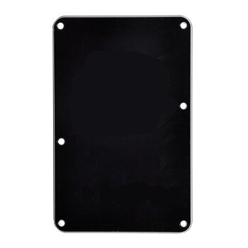Backplate Tremolo Cover 3-Ply Without String Holes (Black)