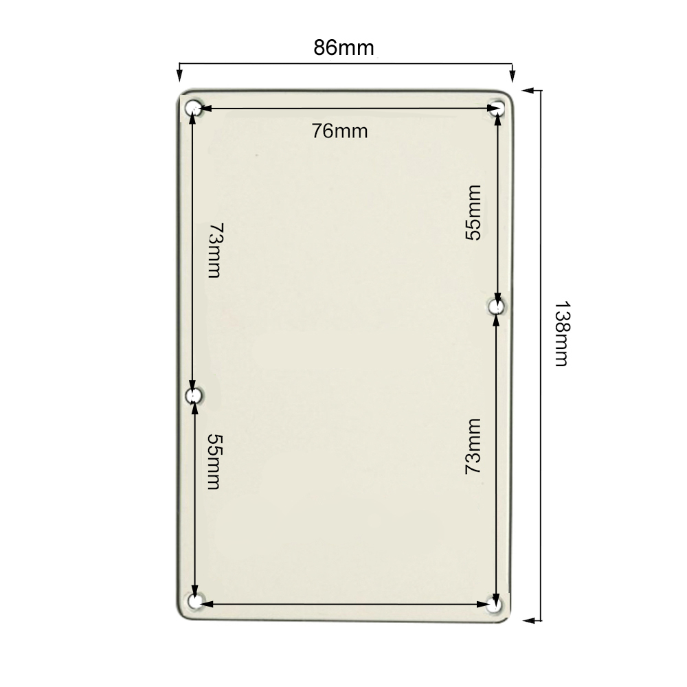 Backplate Tremolo Cover 3-Ply Without String Holes (Black) - 2