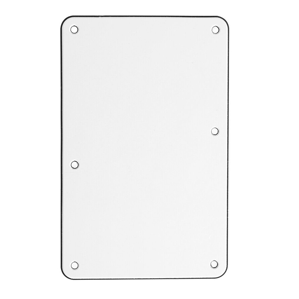 Backplate Tremolo Cover 3-Ply Without String Holes (White)