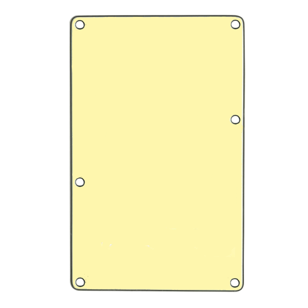 Backplate Tremolo Cover 3-Ply Without String Holes (Light Cream)