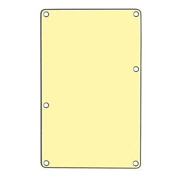 Backplate Tremolo Cover 3-Ply Without String Holes (Light Cream)