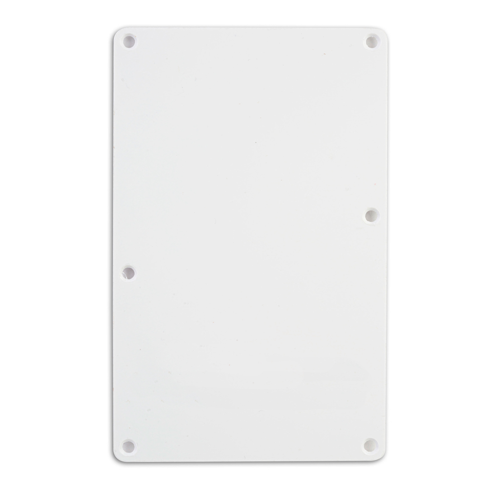 Backplate Tremolo Cover 1-Ply Without String Holes (White)