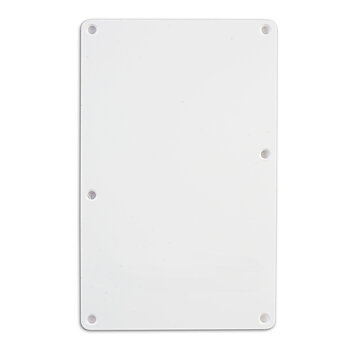 Backplate Tremolo Cover 1-Ply Without String Holes (White)