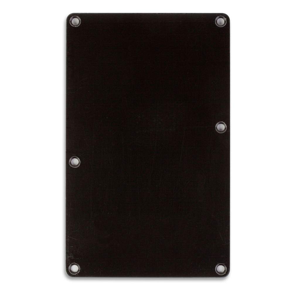 Backplate Tremolo Cover 1-Ply Without String Holes (Black)