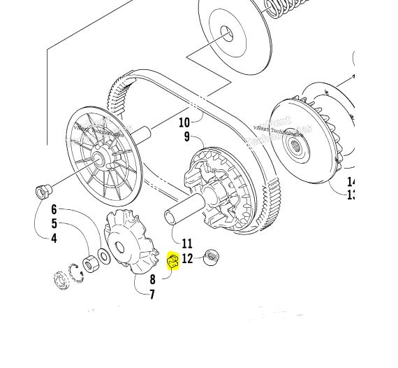 Slider Variator Arctic Cat 550/650/700 - 2
