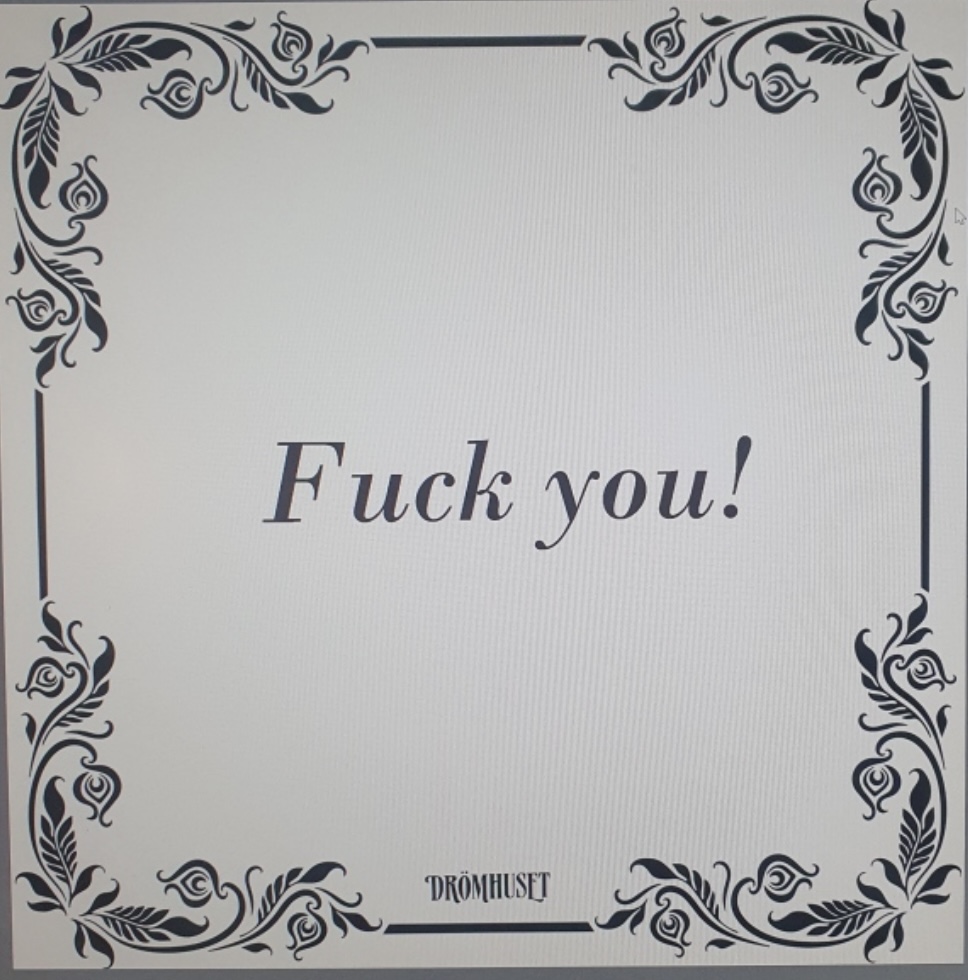   Disktrasa/  Fuck you!