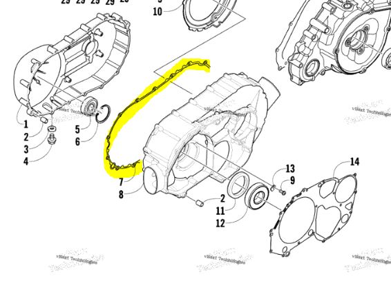 Variatorkåpa packning Arctic Cat 550/650/700 (0830-174) - 2