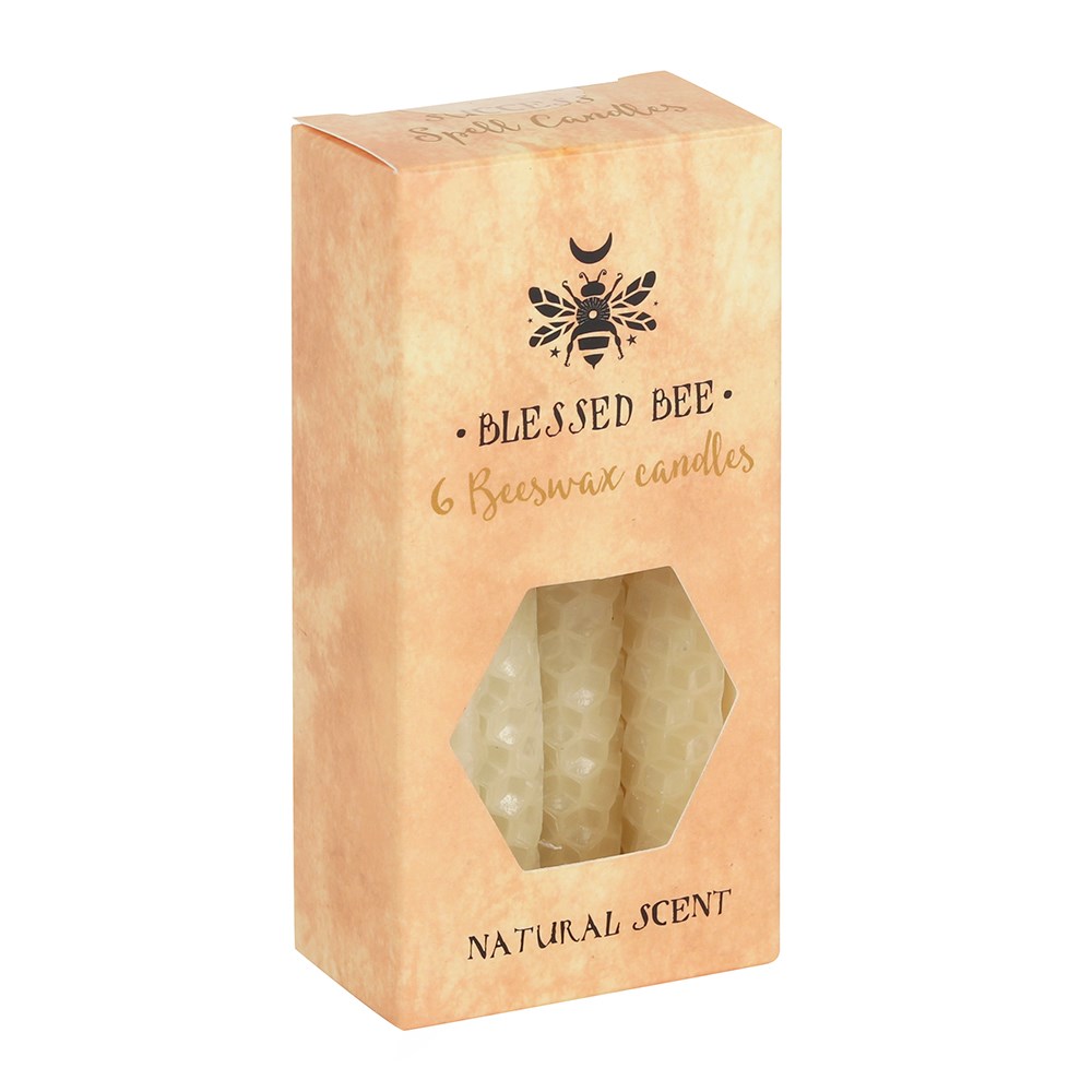 Vit/Creme  Bivax Ljus , 6 pack - Blessed Bee - Sucess / Framgång