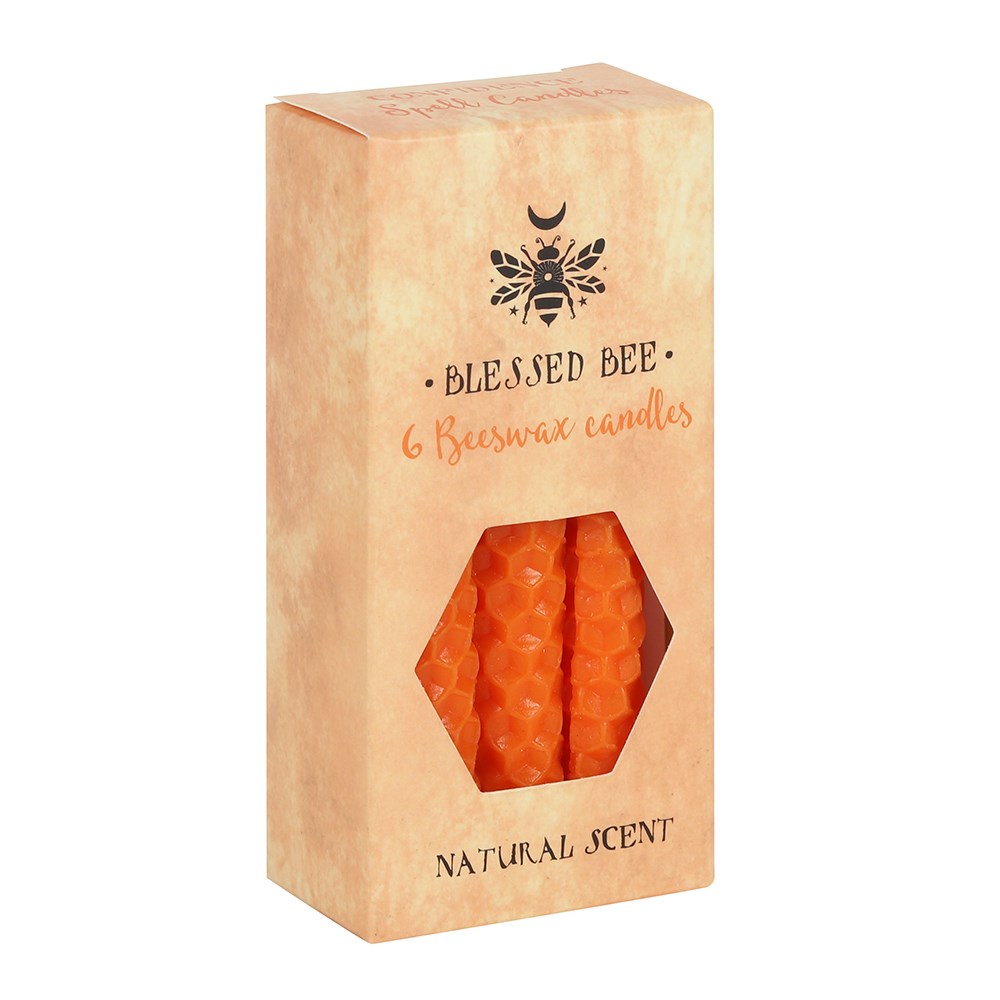 Orange Bivax Ljus , 6 pack - Blessed Bee -  Confidence / Självförtroende 