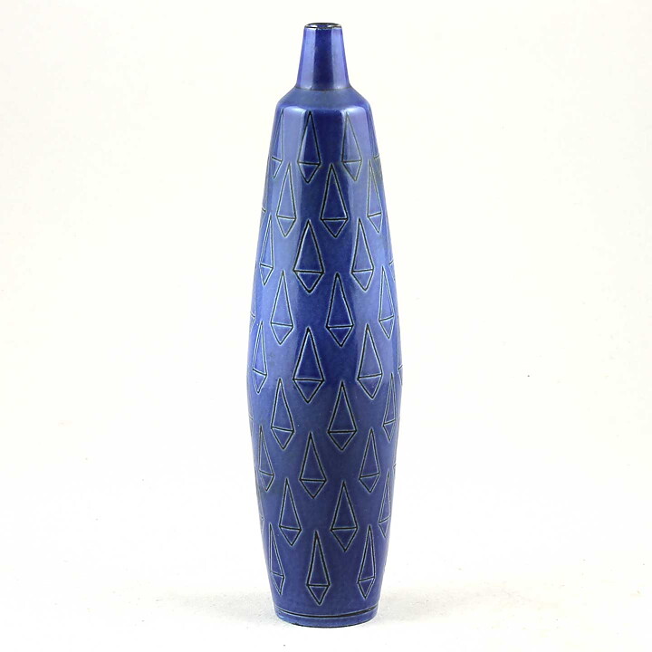 Gunnar Nylund (1959) Blue Unique Vase 19 cm