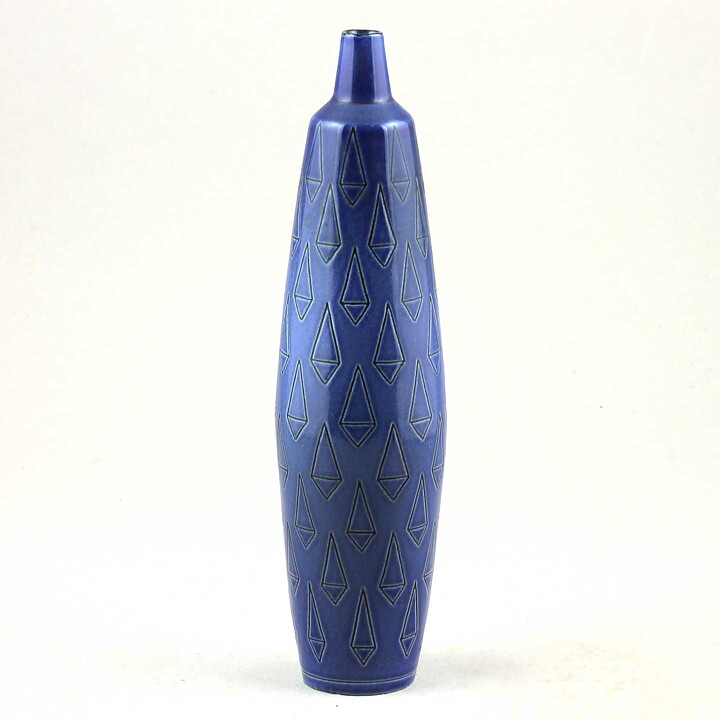 グナー・ニールンド 　一点もの  ブルーの花瓶   19cm 1959年