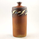 Claes Thell (1982)  Unique Brown Vase with Birds Relief 25 cm