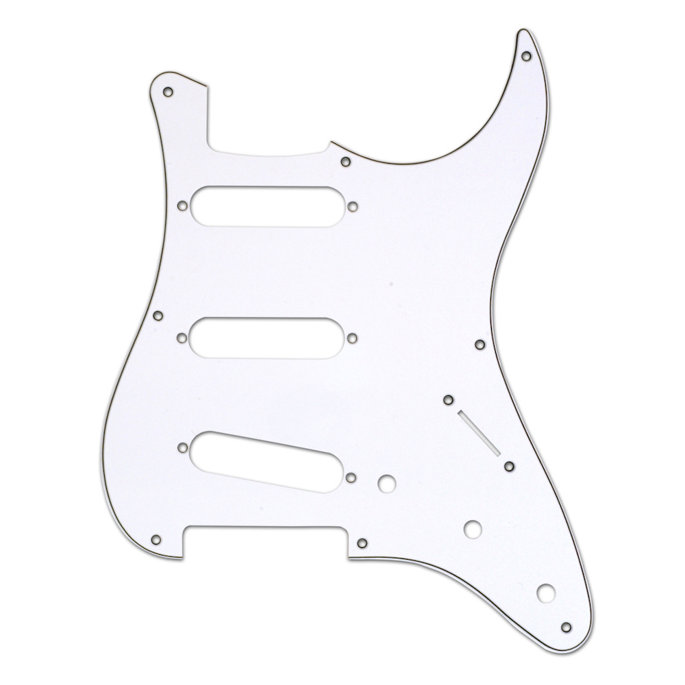 Pickguard '57 Stratocaster 8-Hole 3-Ply (White)