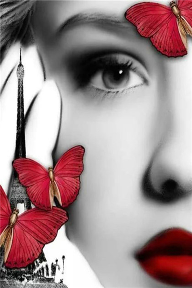 Lady Butterfly,  Diamond Picture Diamond Painting