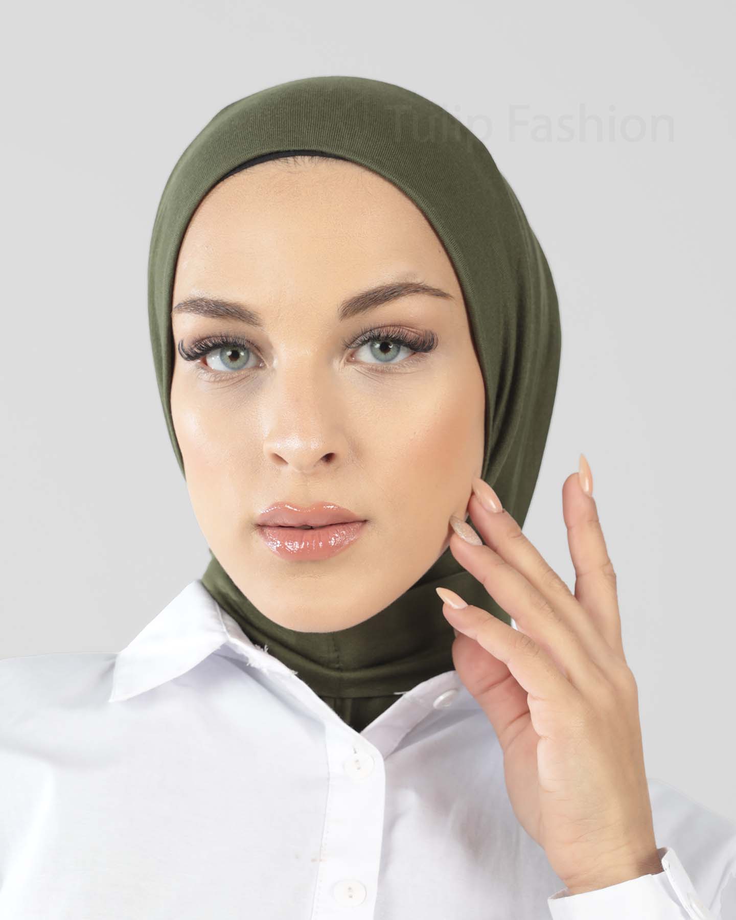 Hijab - Al Amira Instant Jersey - Olivgrön - 5
