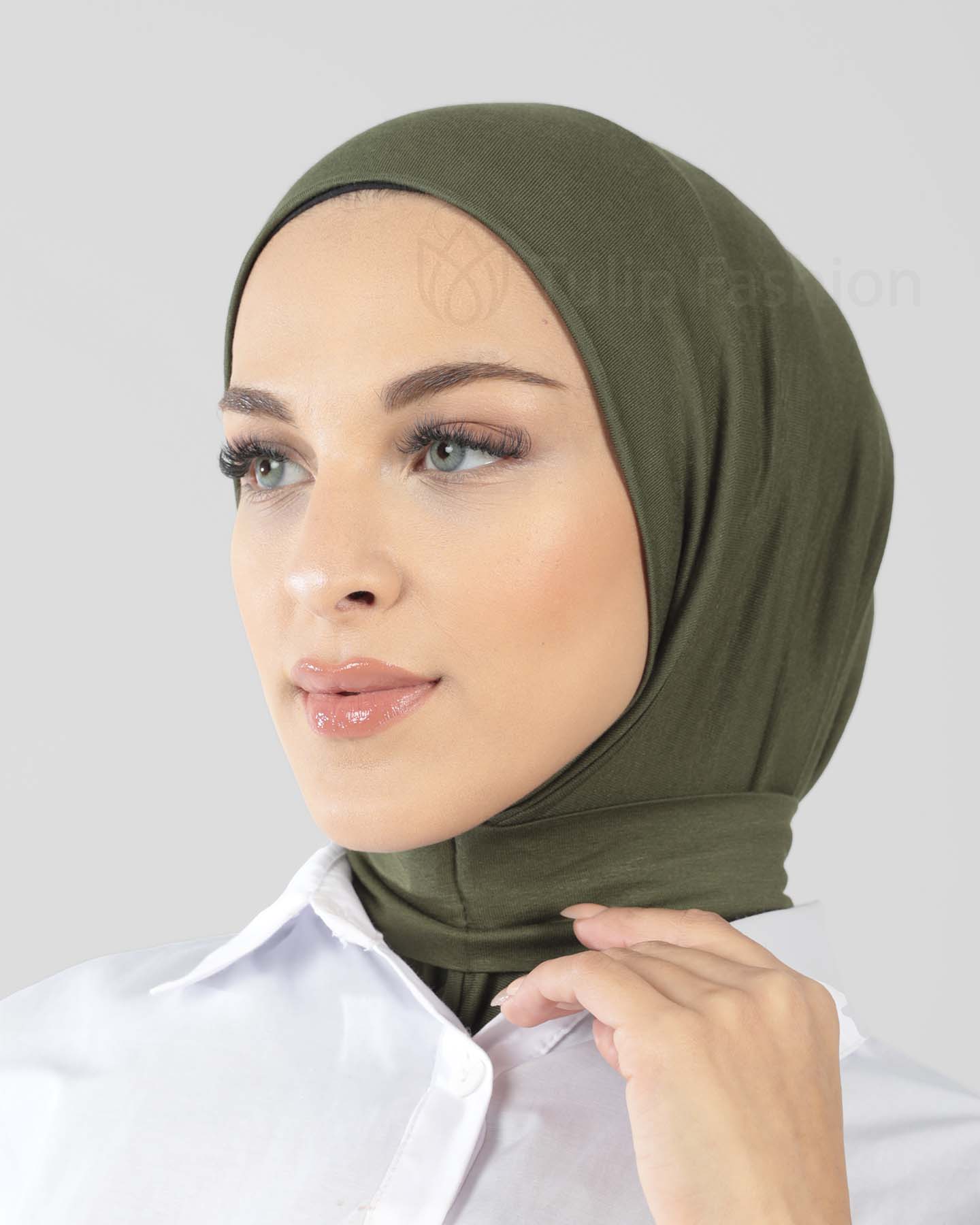 Hijab - Al Amira Instant Jersey - Olivgrön