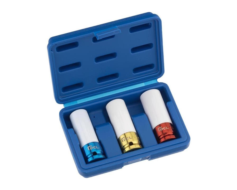 PCL Hjulmutterhylssats 1/2ˮ 17,19,21 mm