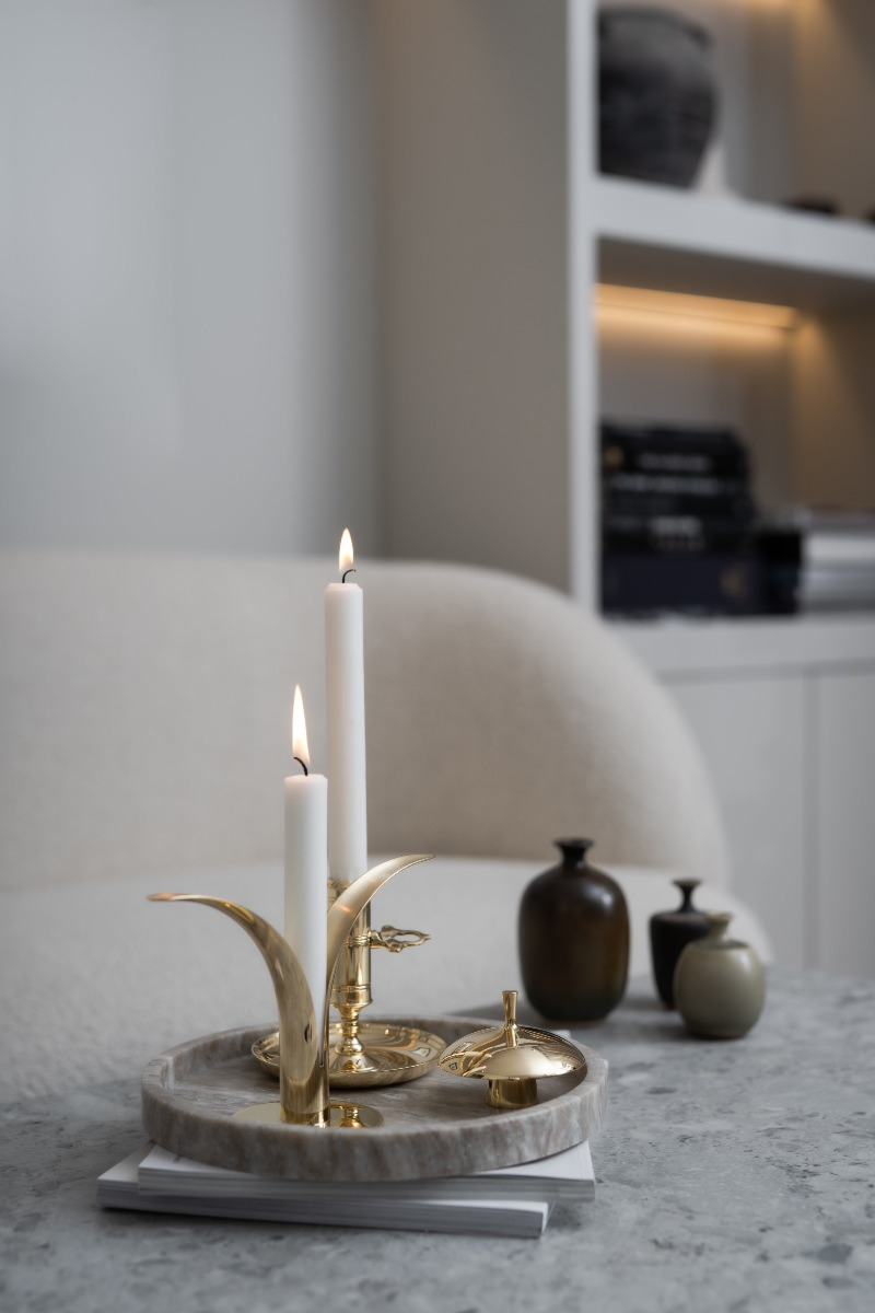 Skultuna kynttilänjalka Lily messinkiä - 5