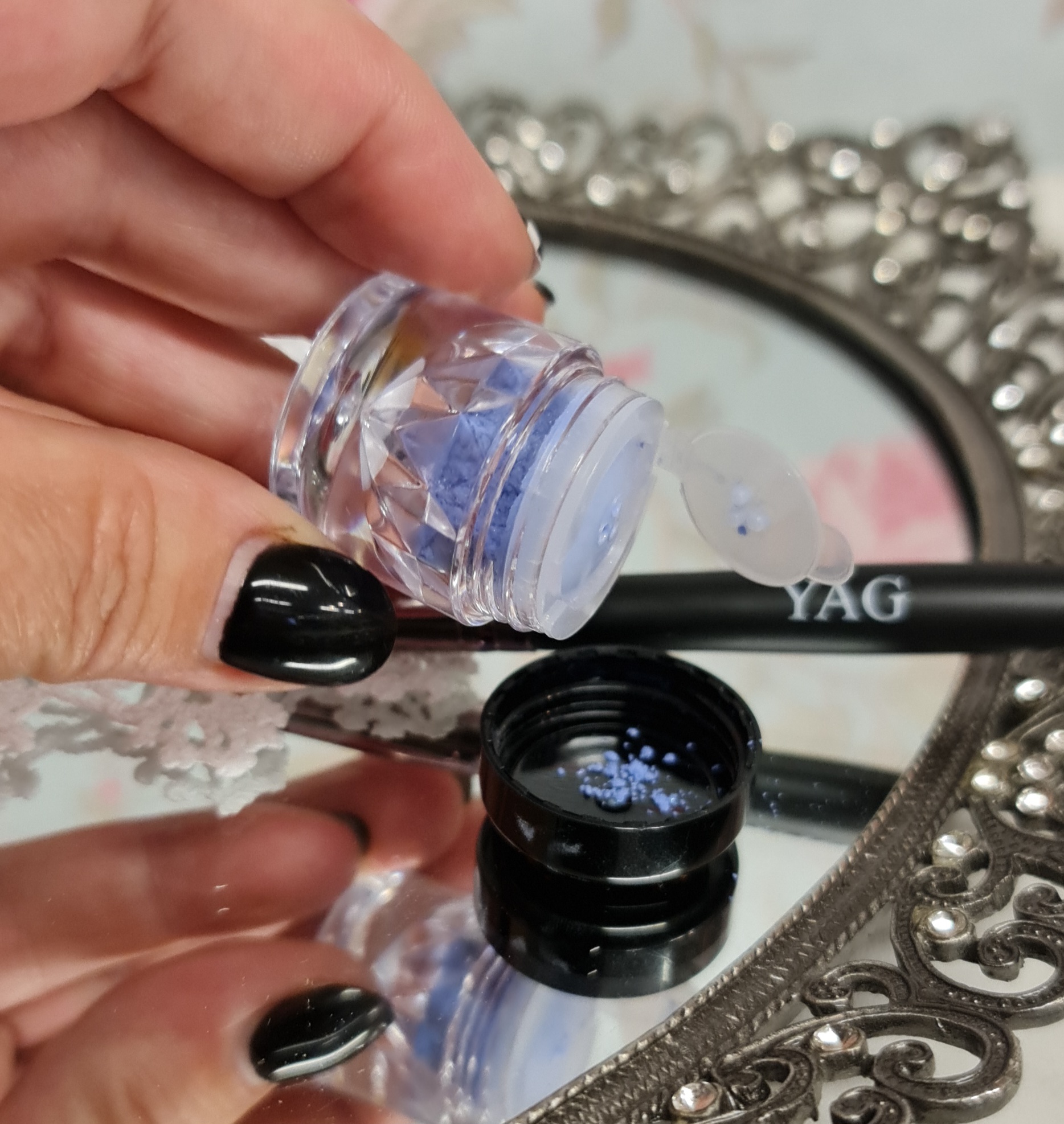 Eyeshadow Silver dust  loose diamond - YAG Sweden - 3