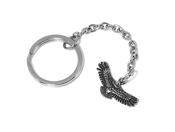 Örn Nyckelring i Rostfritt Stål, Flygande Fågel Accessoar, Rovfågel Nyckelhållare