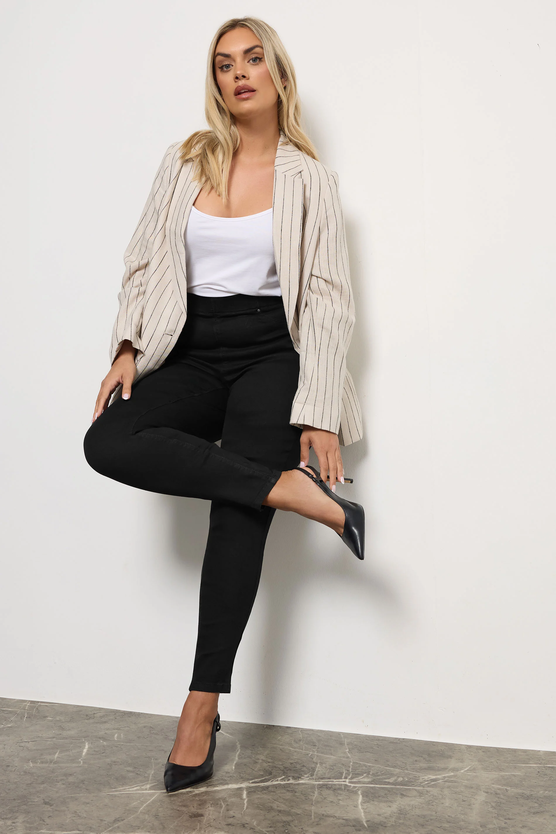 Jeggings med fickor, Jenny, svart  - 2