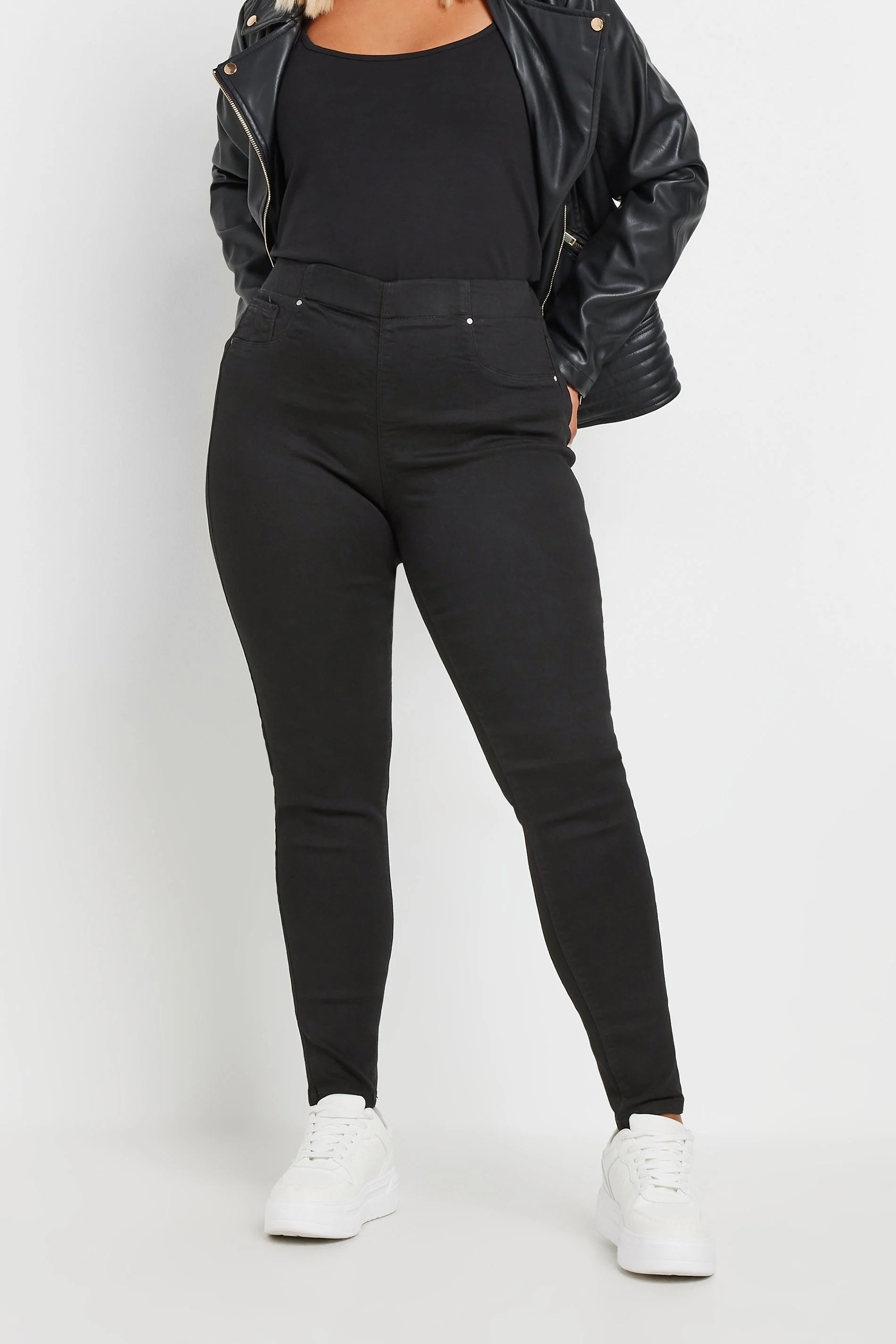 Jeggings med fickor, Jenny, svart  - 5