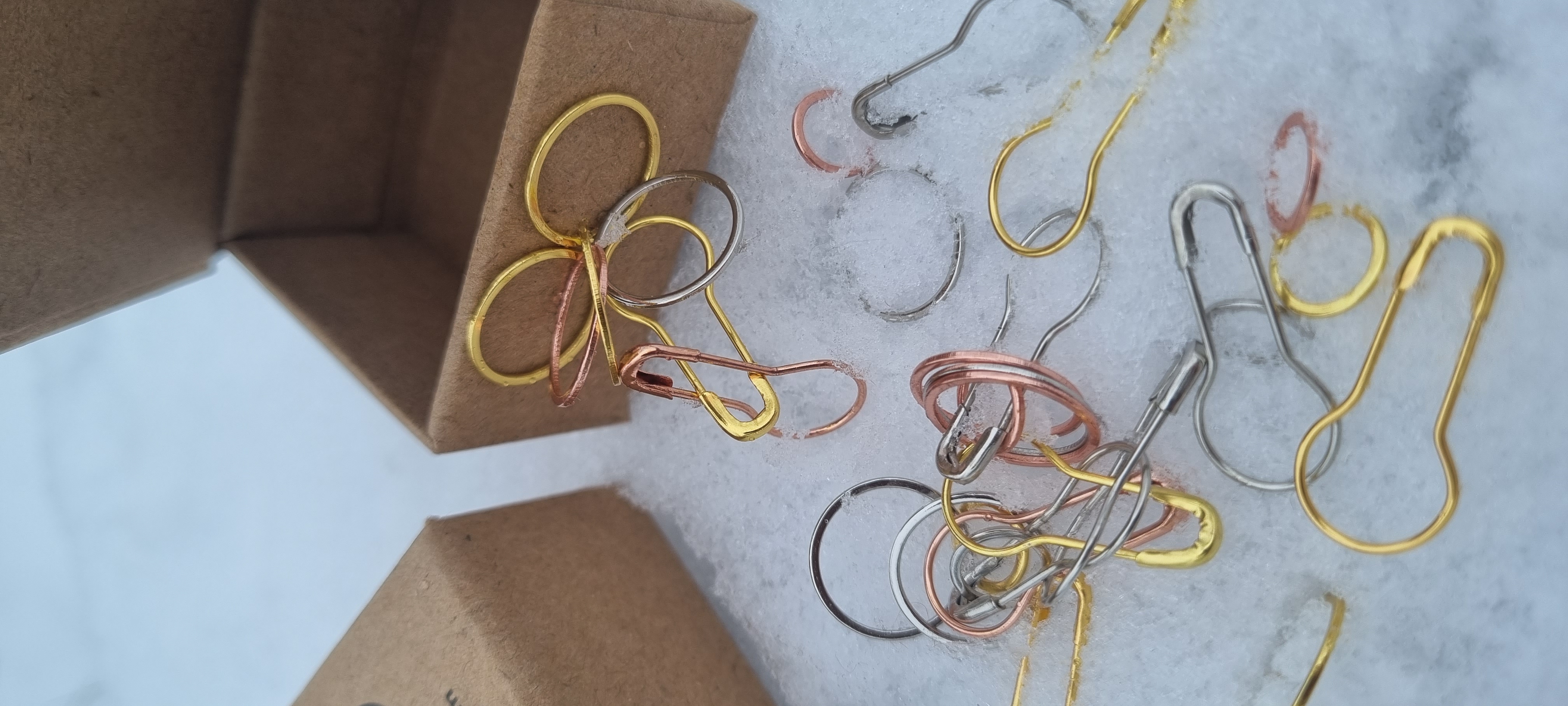 Precious metal stitch markers - 2