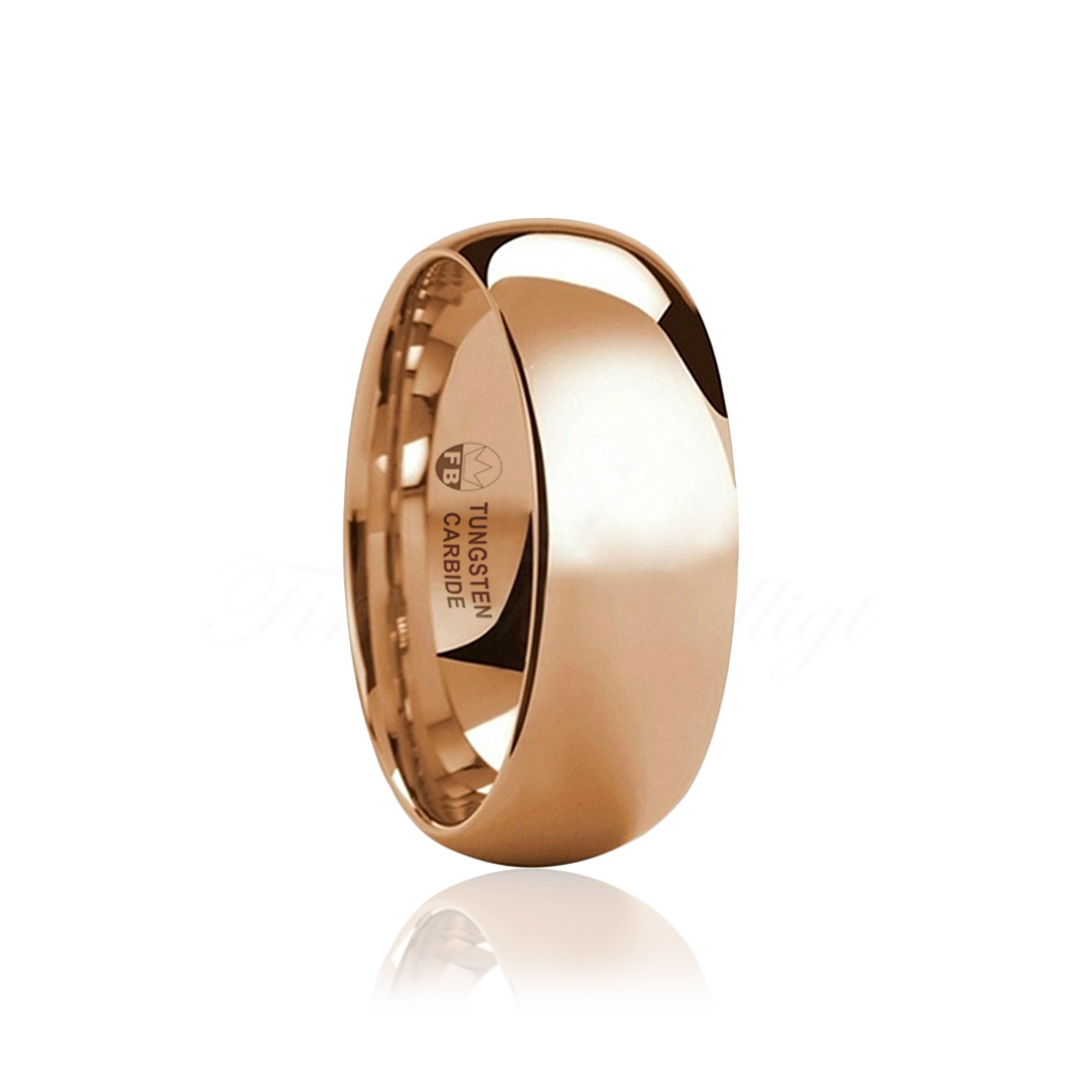 Ring - Shiny Diamond Rosé - Förlovningsring Vigselring Slät Paket - 5