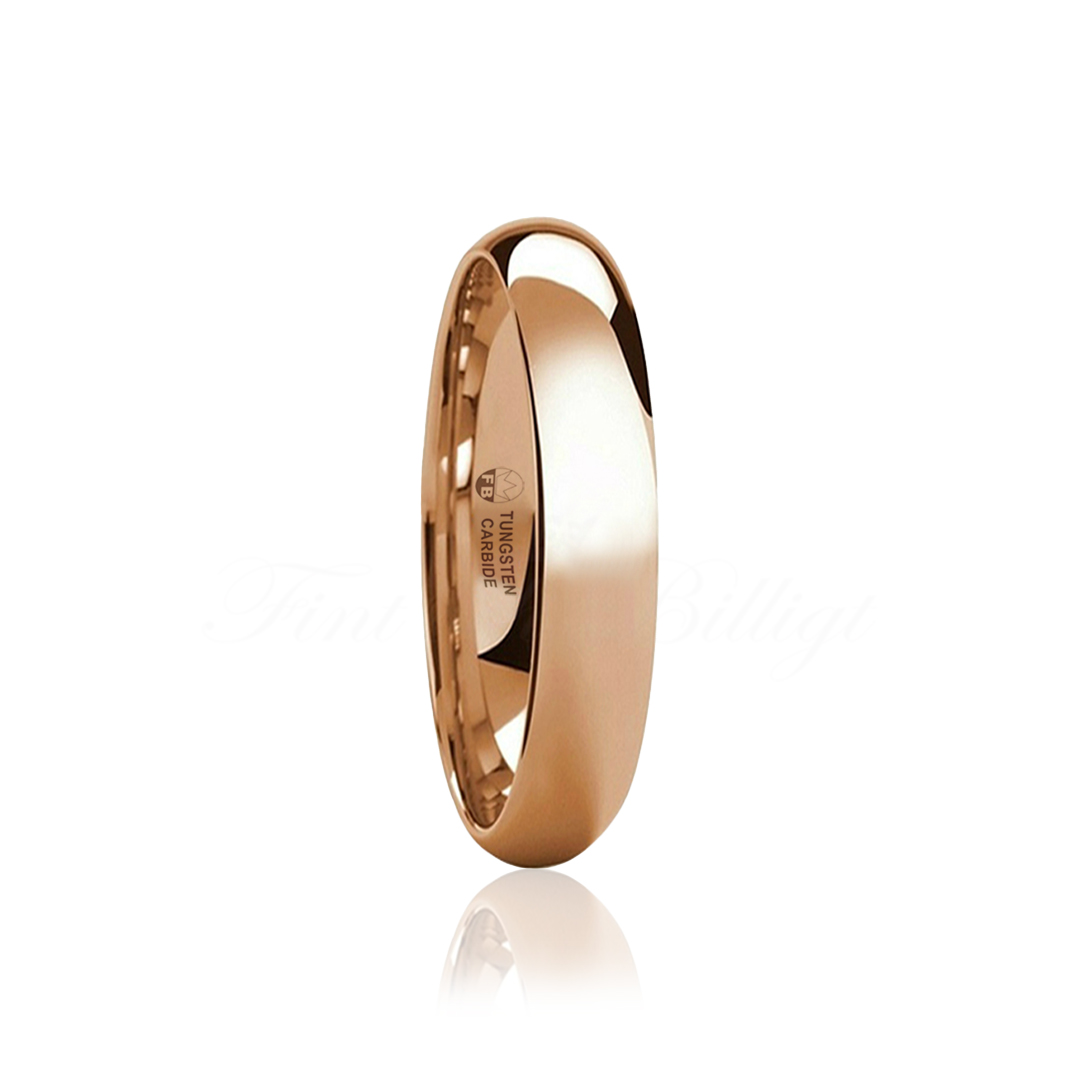 Ring - Shiny Diamond Rosé - Förlovningsring Vigselring Slät Paket - 7